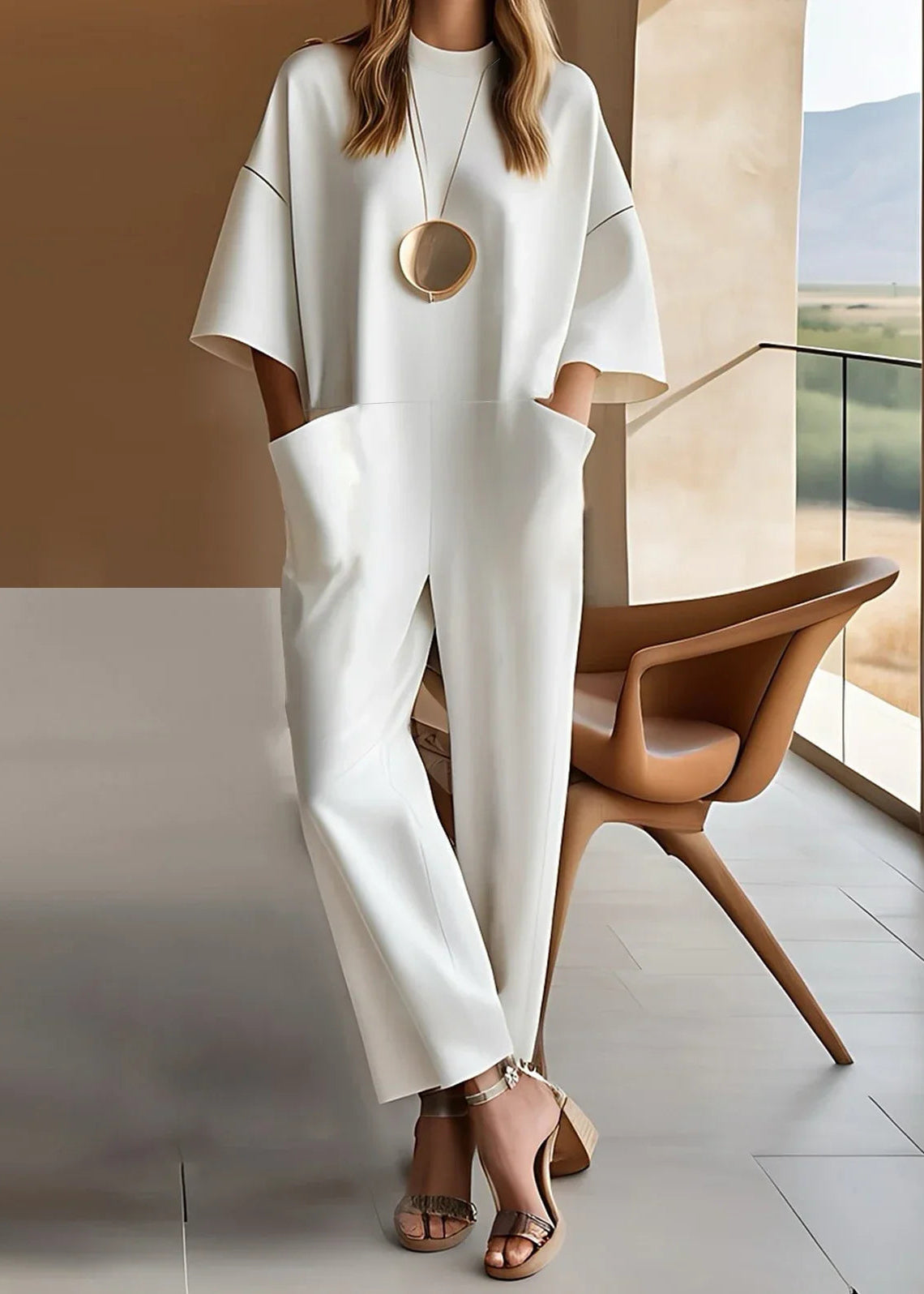 Colleen | Elegante jumpsuit met korte mouwen