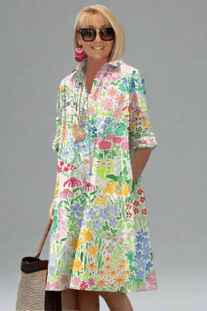 Nadine | Luxe zomerjurk met bloemenprint voor een moeiteloze stijl