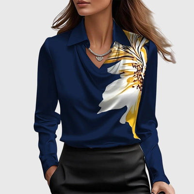 Elze | Elegante blouse van glanzend satijn