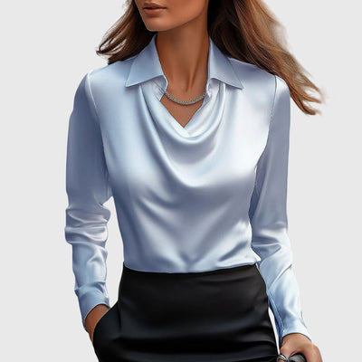 Elze | Elegante blouse van glanzend satijn