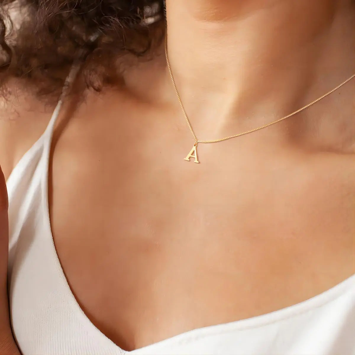 Ketting met liefdesbrief en initialen | Goud