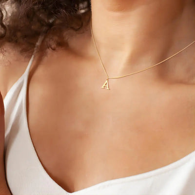 Ketting met liefdesbrief en initialen | Goud