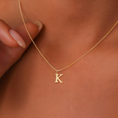 Ketting met liefdesbrief en initialen | Goud