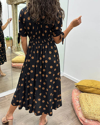 Monique | Elegante jurk met stippen