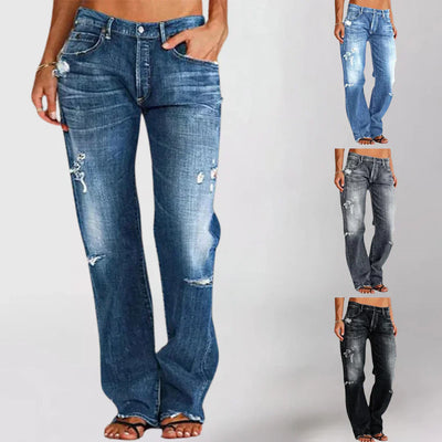 Adalia | Elegante jeans met lage taille