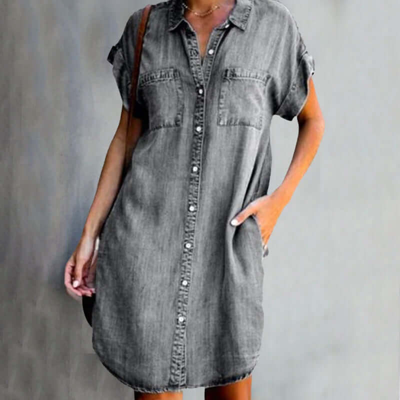 Deni | Casual zachte denimjurk