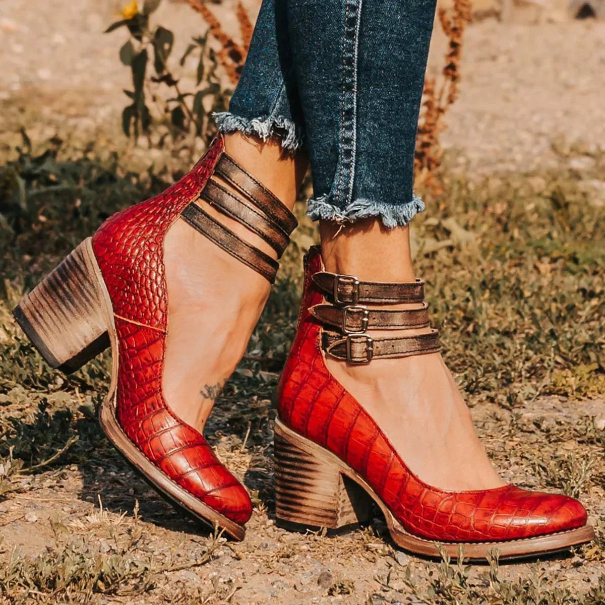 Elena | Elegant Heeled Ankle Boots for All Day Comfort and Style