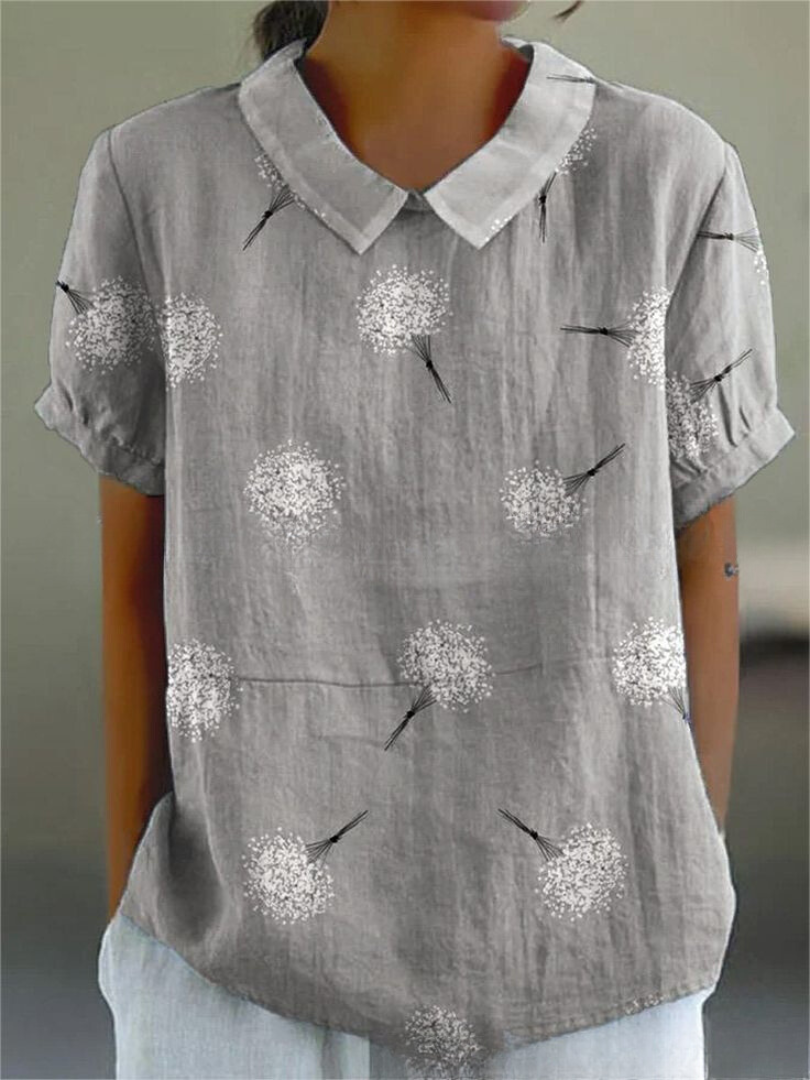 Flora | Vrouwelijke V-hals blouse