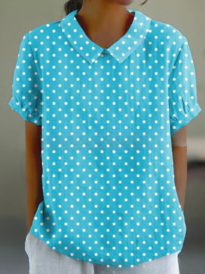 Flora | Vrouwelijke V-hals blouse
