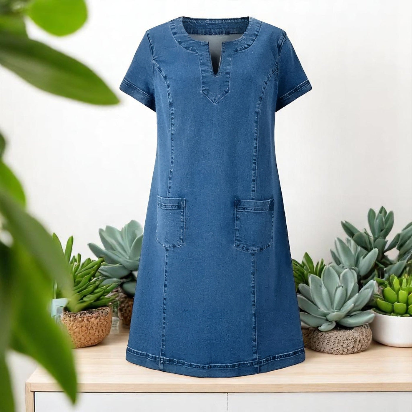 Gilja | Zachte denimjurk