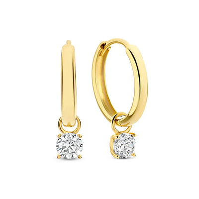 Maanstraal Steen Oorbellen Set | Goud