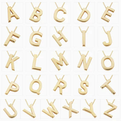Ketting met liefdesbrief en initialen | Goud