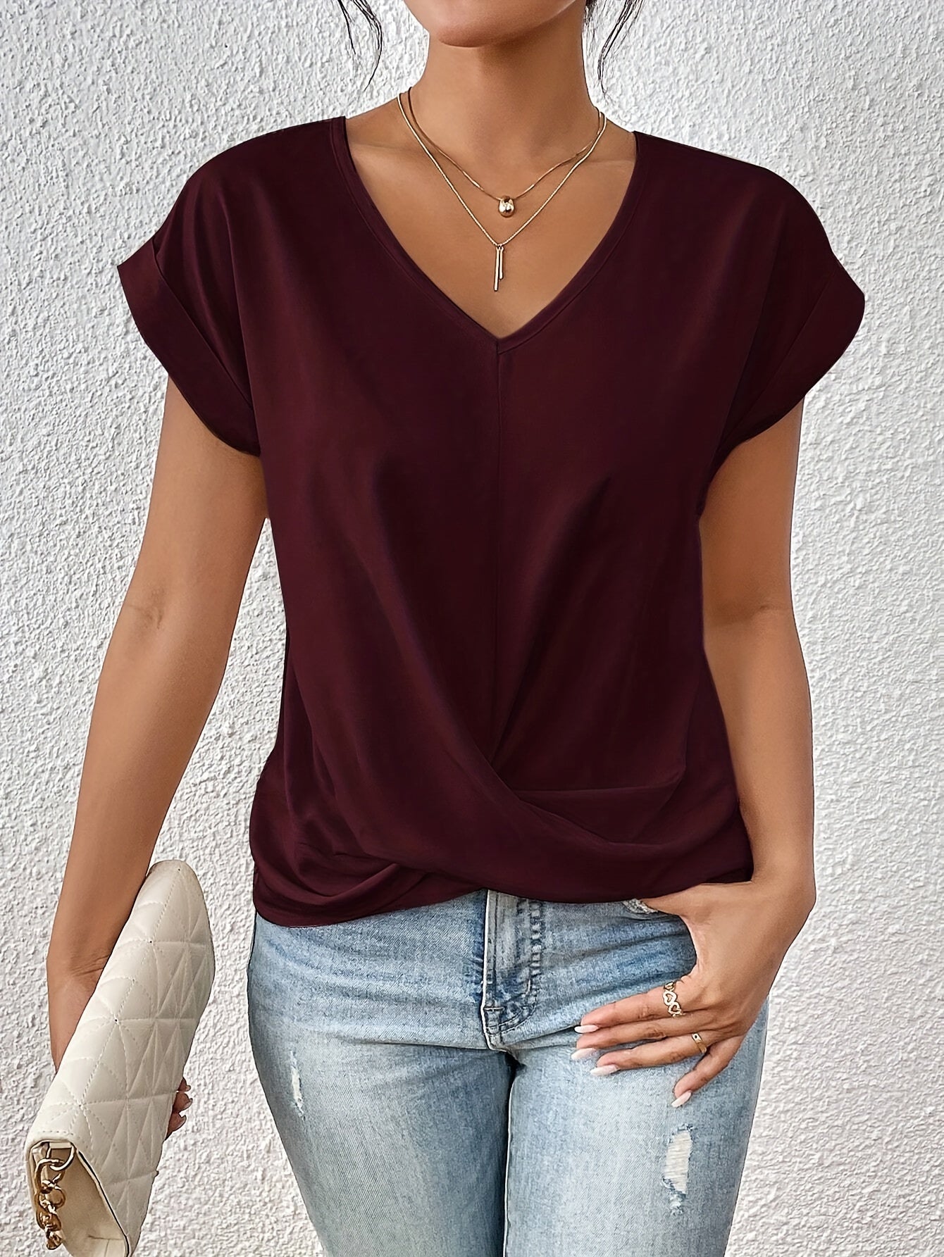 Maya | Zacht V-hals shirt