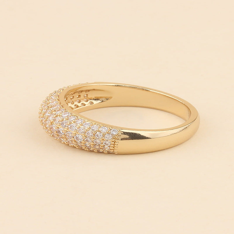 Ring met glazen koepel | Goud