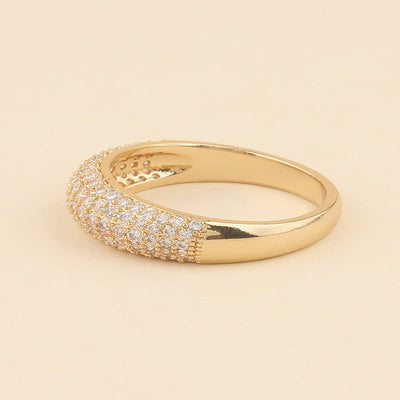 Ring met glazen koepel | Goud