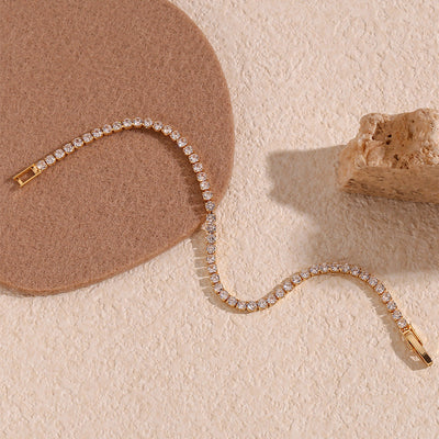 Tennisarmband Lillian | Goud