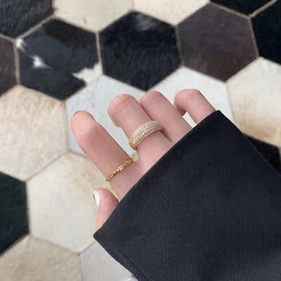 Ring met glazen koepel | Goud