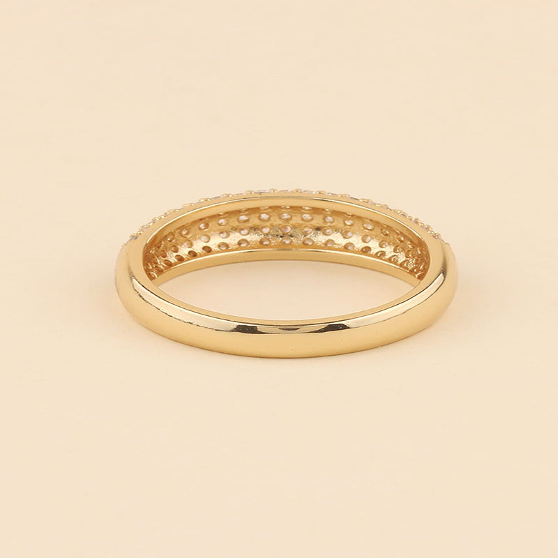 Ring met glazen koepel | Goud