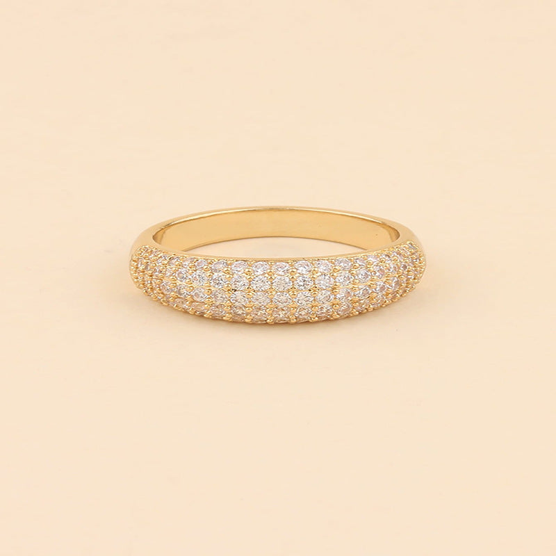 Ring met glazen koepel | Goud
