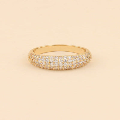 Ring met glazen koepel | Goud