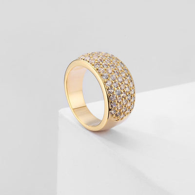 Ring met glazen koepel | Goud