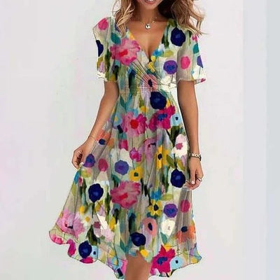 Priscilla | Elegante jurk met korte mouwen
