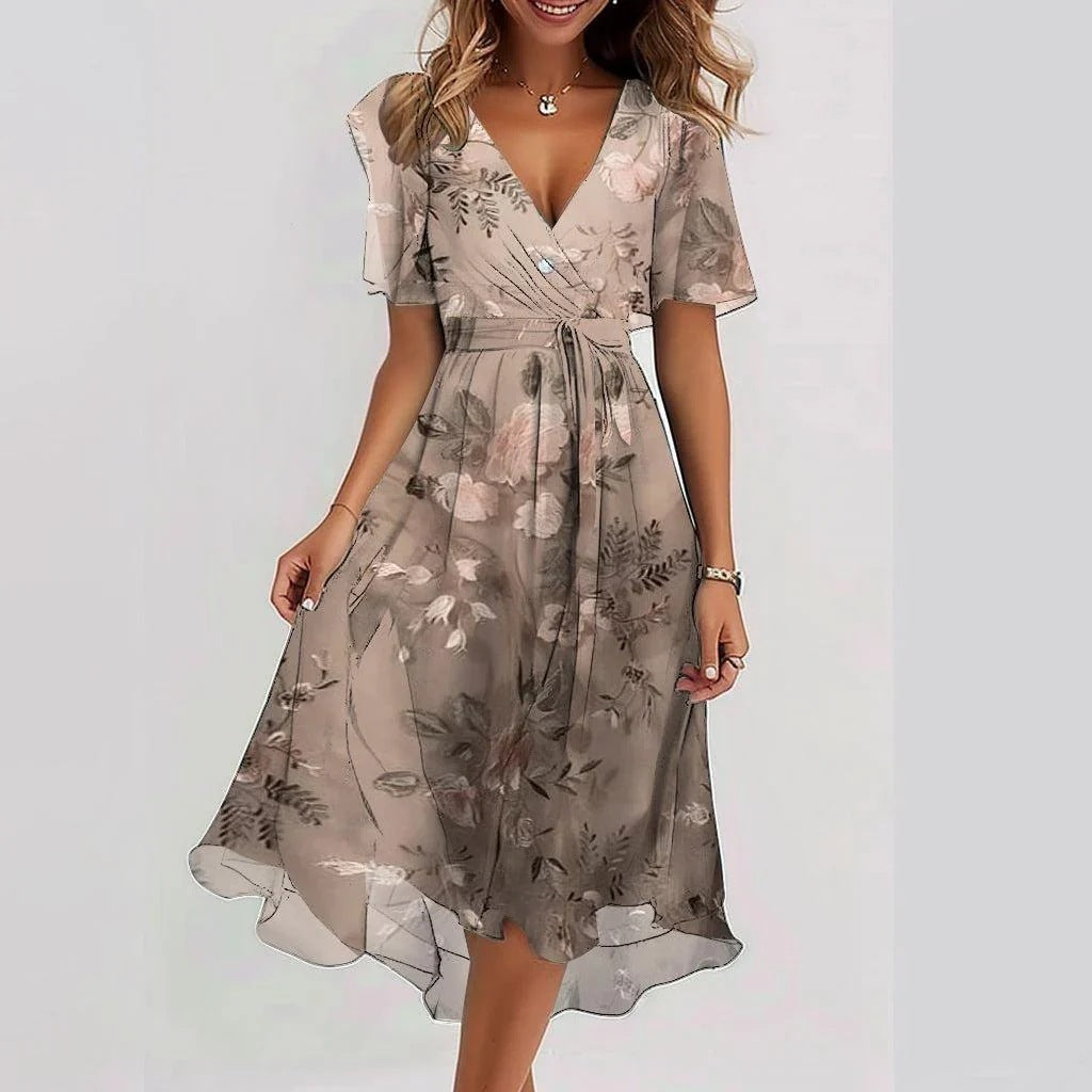 Priscilla | Elegante jurk met korte mouwen