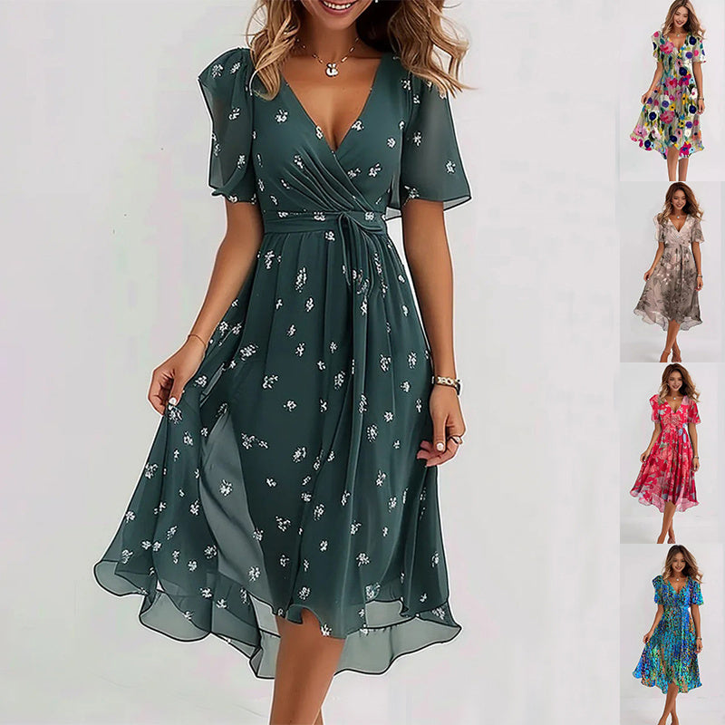 Priscilla | Elegante jurk met korte mouwen