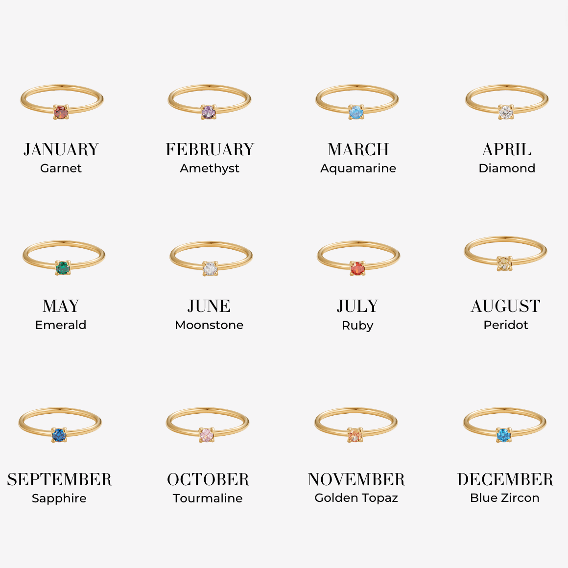 Ringen met Geboortesteen | Goud