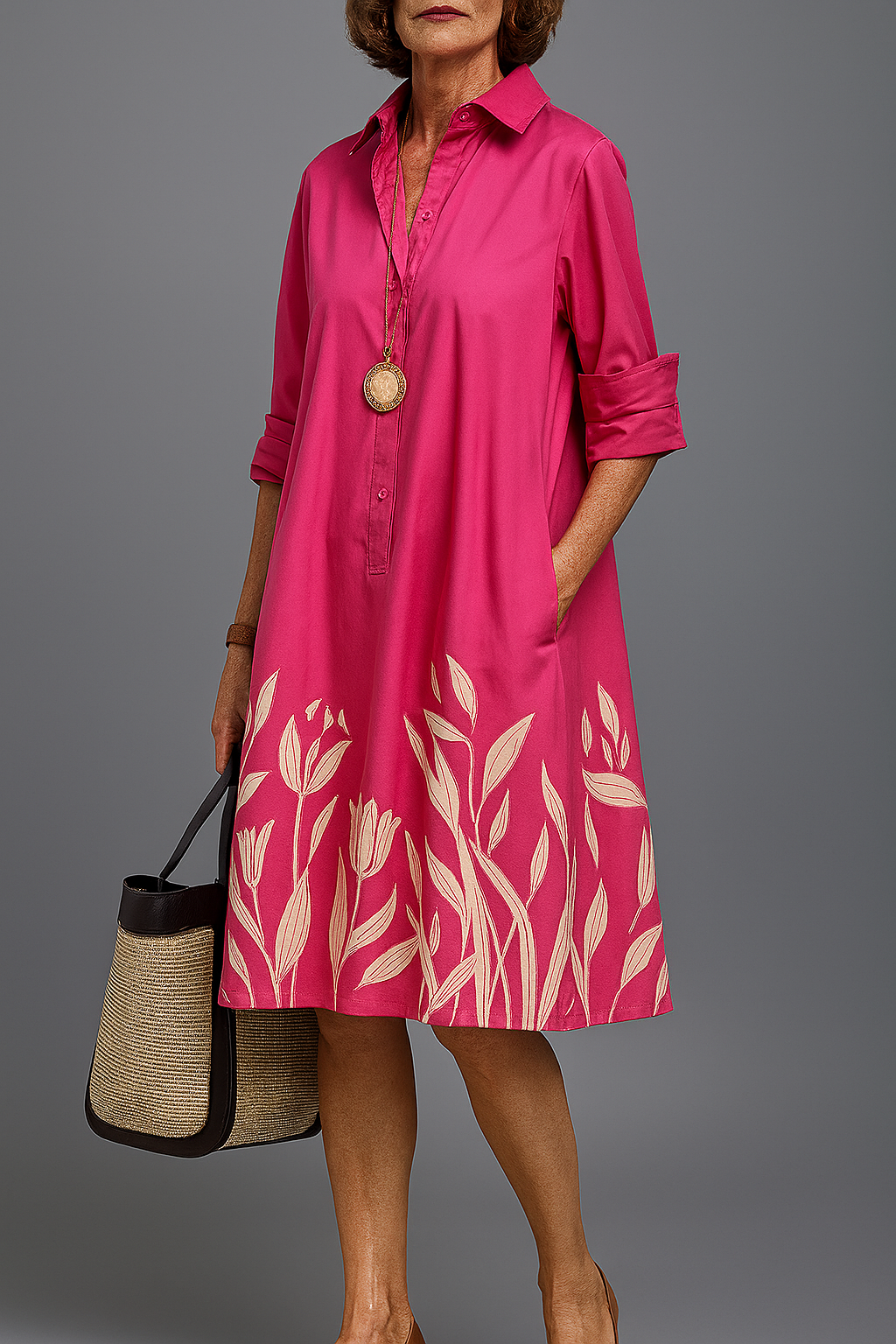 Liane | Luxe midi-jurk voor moeiteloze elegantie