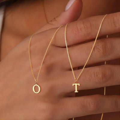 Ketting met liefdesbrief en initialen | Goud
