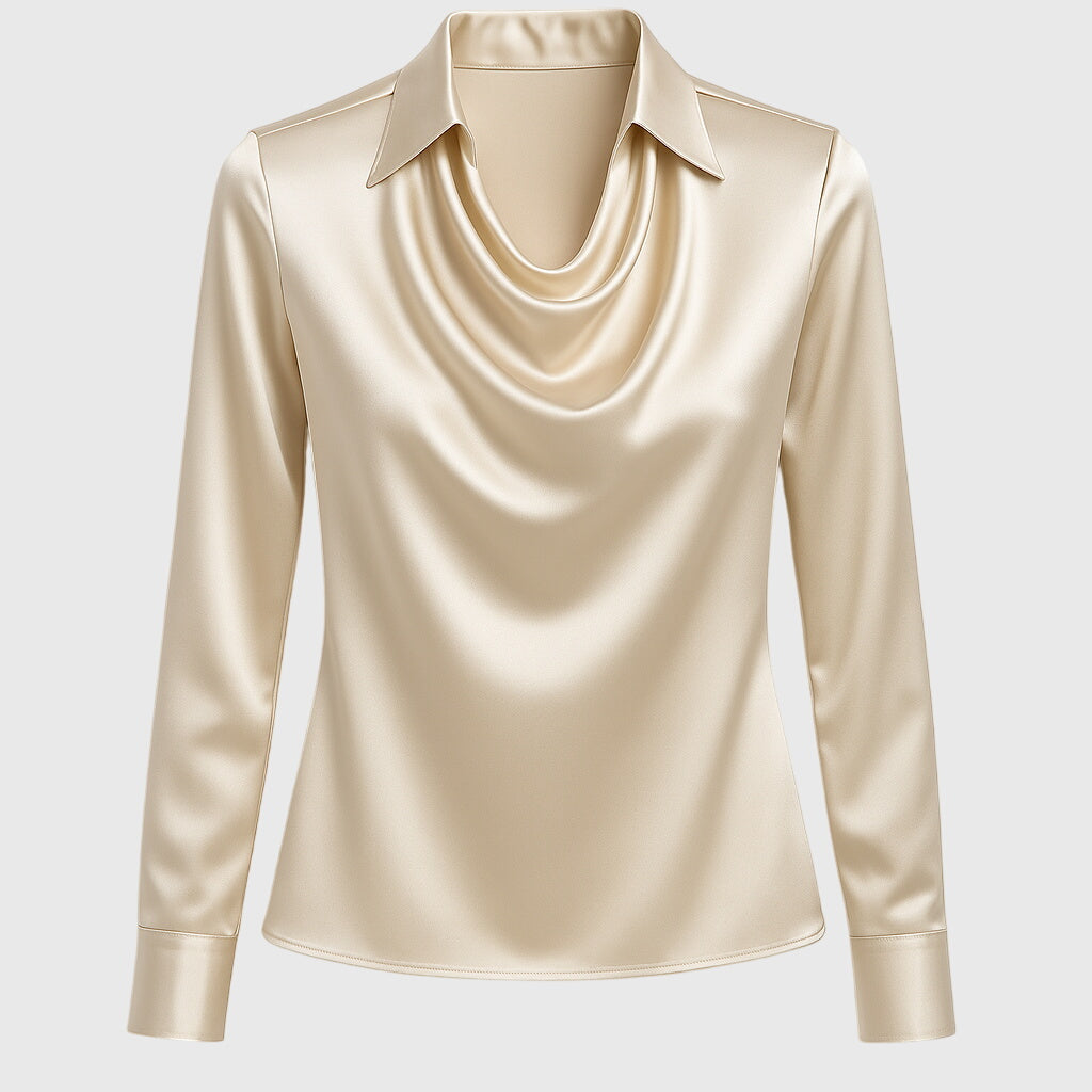 Elze | Elegante blouse van glanzend satijn