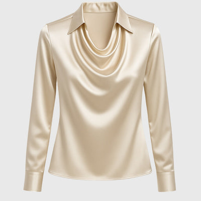 Elze | Elegante blouse van glanzend satijn