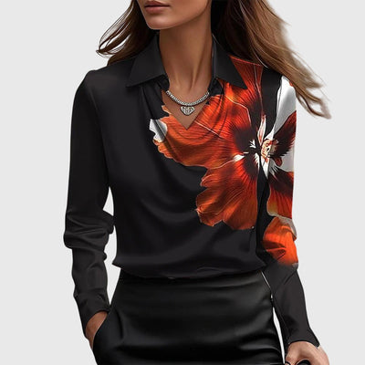 Elze | Elegante blouse van glanzend satijn