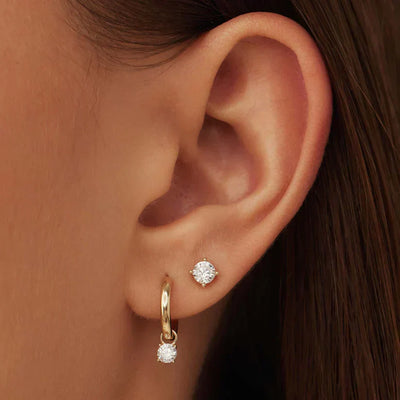 Maanstraal Steen Oorbellen Set | Goud
