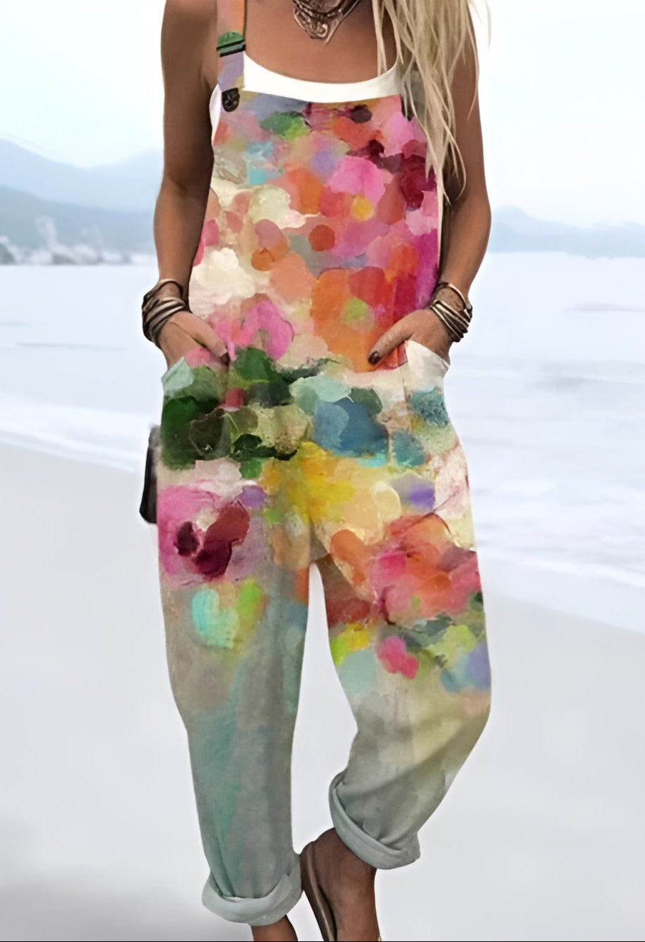 Fanny | Aquarel bloem jumpsuit