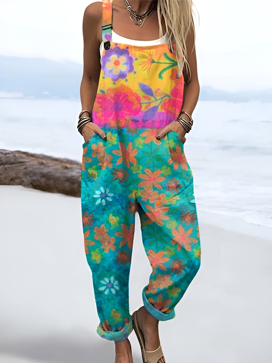 Liv | Jumpsuit met aquarel bloemen