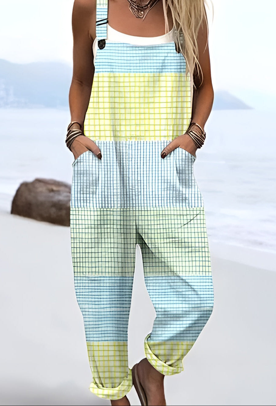 Tilde | Pastel raster jumpsuit